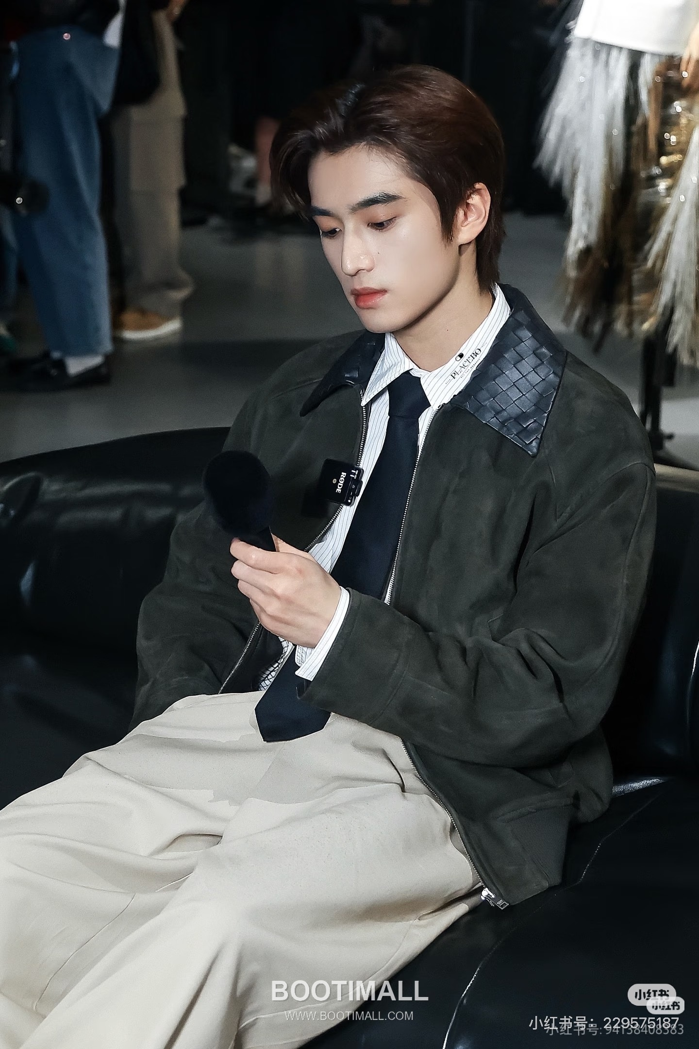 Bottega Veneta Intrecciato Collar Jacket Lambskin Green 보테가 베네타 인트레치아토 칼라 재킷 양가죽 그린 8