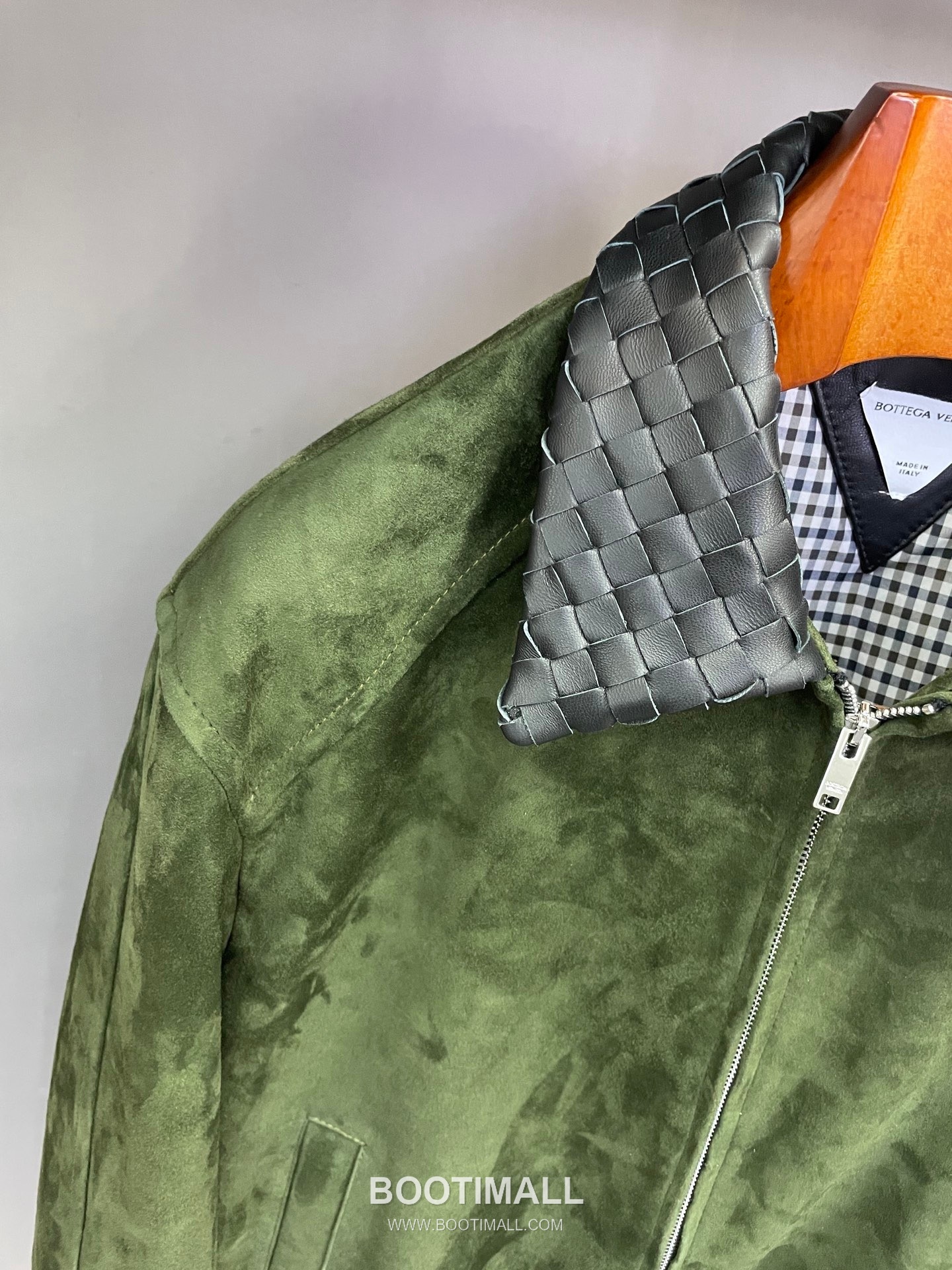 Bottega Veneta Intrecciato Collar Jacket Lambskin Green 보테가 베네타 인트레치아토 칼라 재킷 양가죽 그린 14