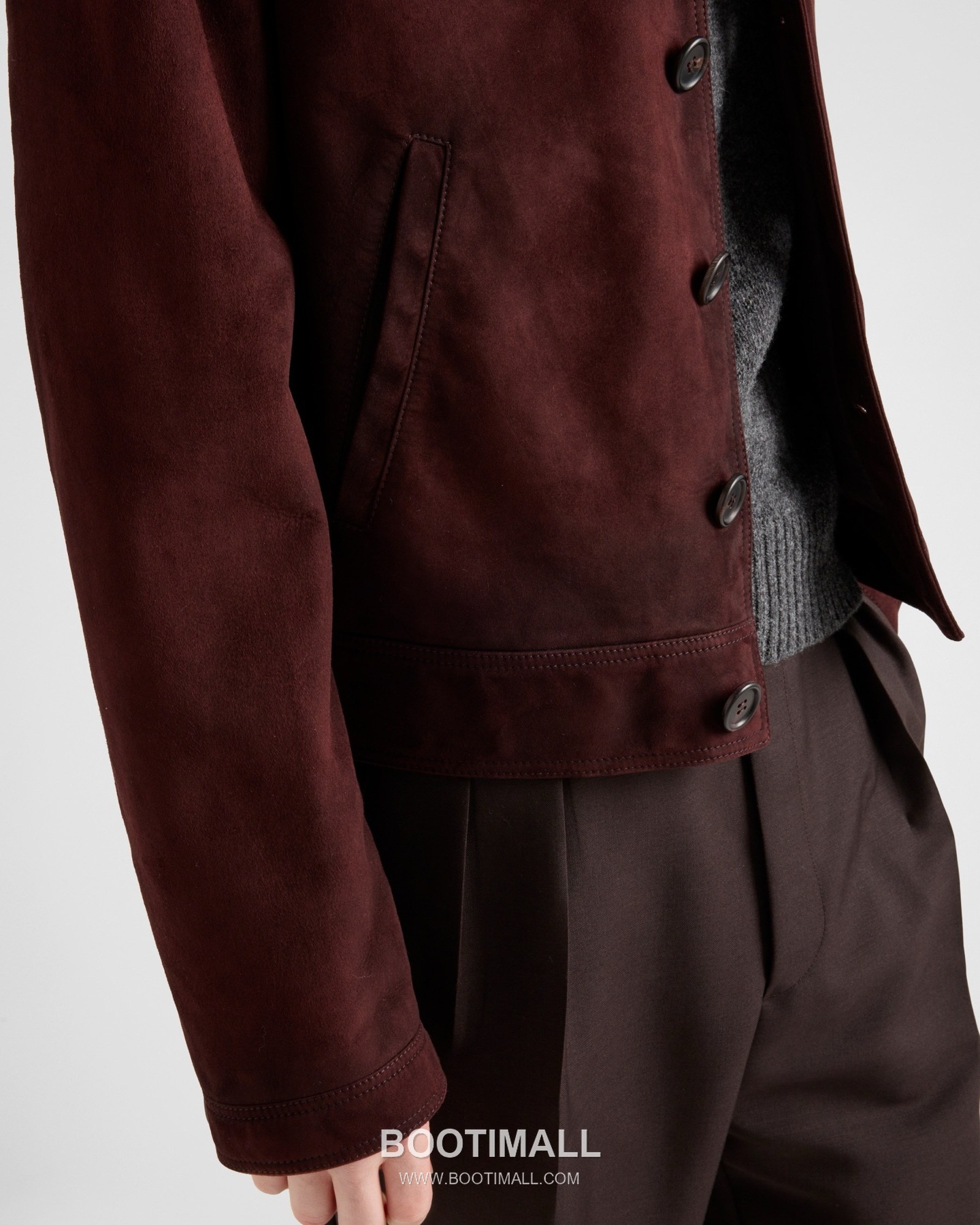 Prada Suede Lambskin Blouson Burgundy 프라다 스웨이드 램스킨 블루종 양가죽 버건디 5