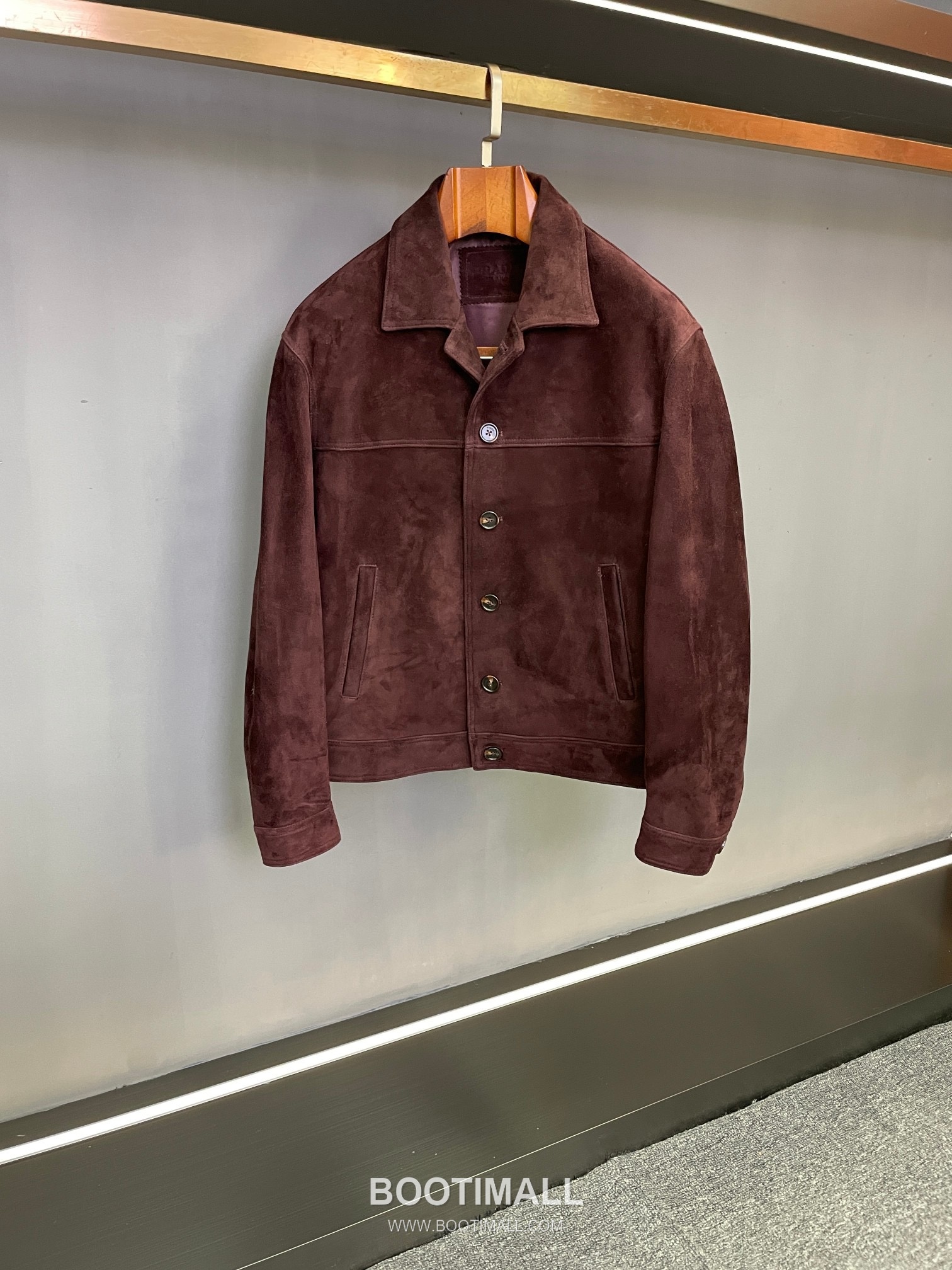 Prada Suede Lambskin Blouson Burgundy 프라다 스웨이드 램스킨 블루종 양가죽 버건디 7