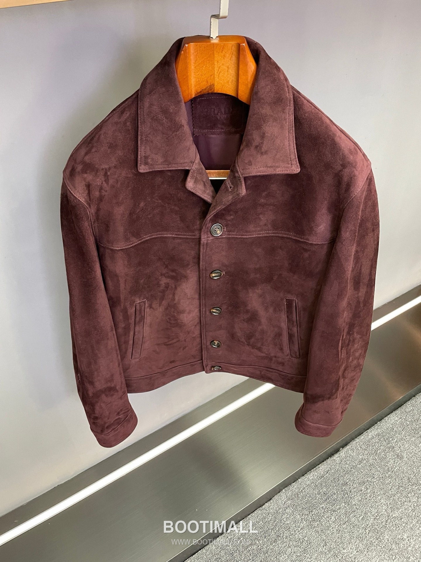 Prada Suede Lambskin Blouson Burgundy 프라다 스웨이드 램스킨 블루종 양가죽 버건디 9