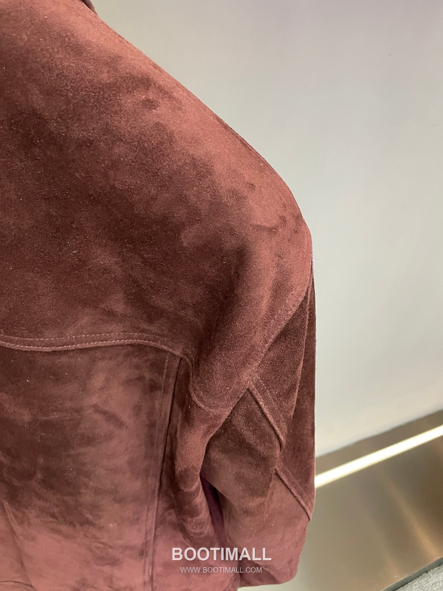 Prada Suede Lambskin Blouson Burgundy 프라다 스웨이드 램스킨 블루종 양가죽 버건디 11