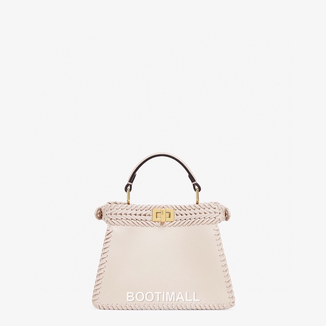 Fendi Peekaboo ISeeU Mini Leather Black Top Handle Bag 펜디 피카부 아이씨유 미니 가죽 블랙 탑핸들백 20cm 16