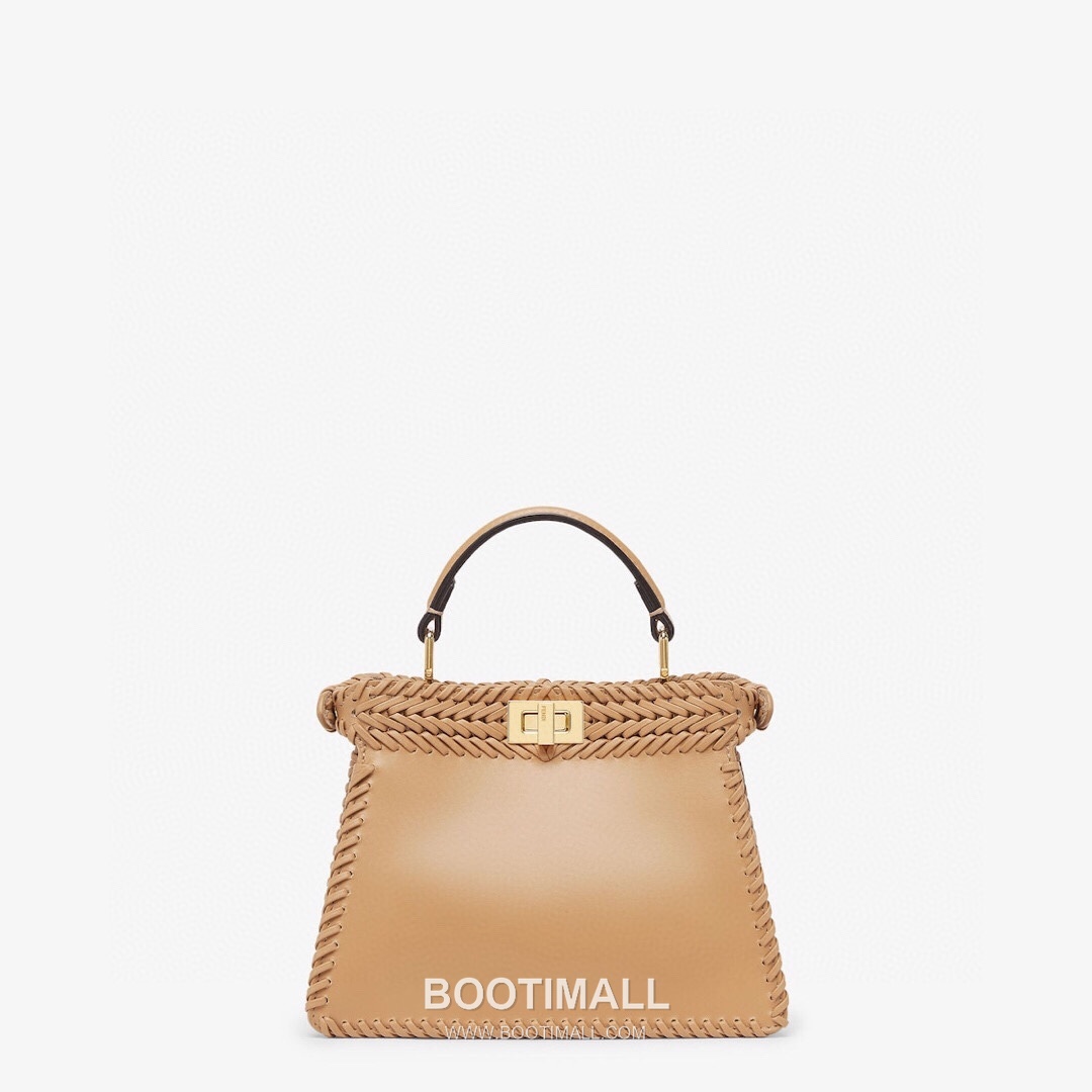 Fendi Peekaboo ISeeU Mini Leather Black Top Handle Bag 펜디 피카부 아이씨유 미니 가죽 블랙 탑핸들백 20cm 3