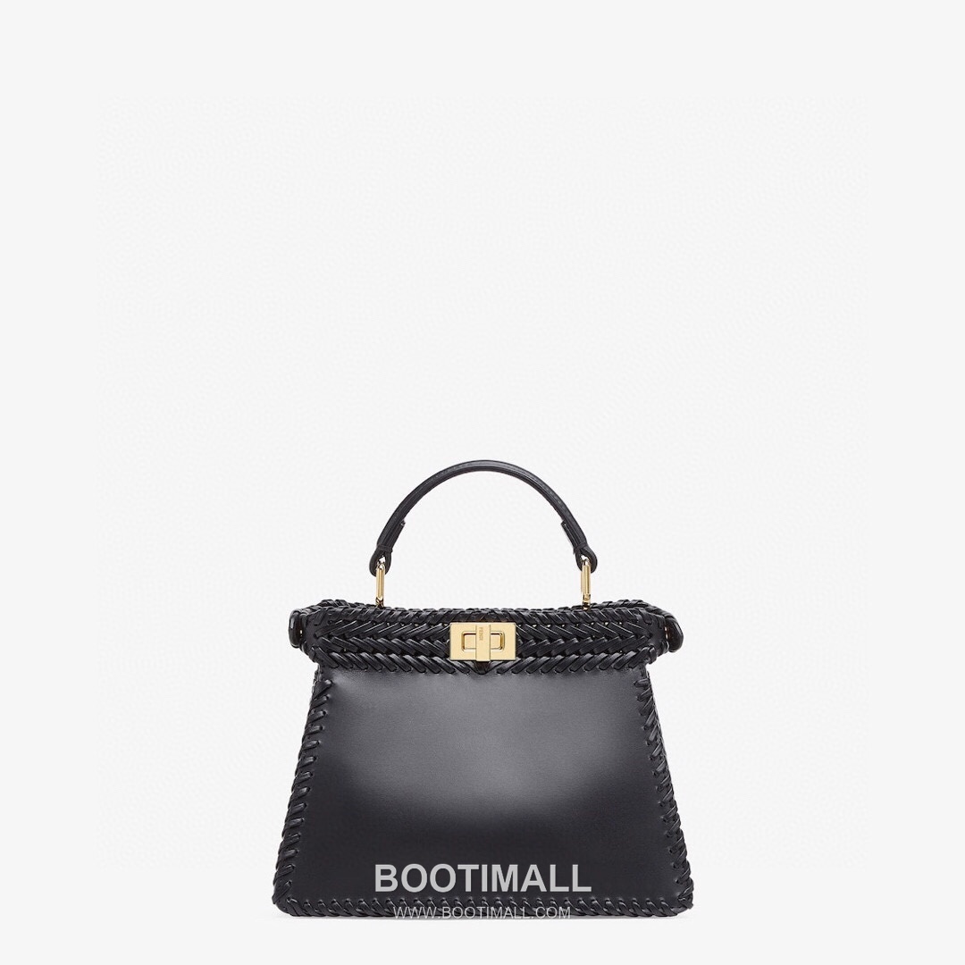 Fendi Peekaboo ISeeU Mini Imported Leather Beige Top Handle Bag 펜디 피카부 아이씨유 미니 수입 가죽 베이지 탑핸들백 20cm 5