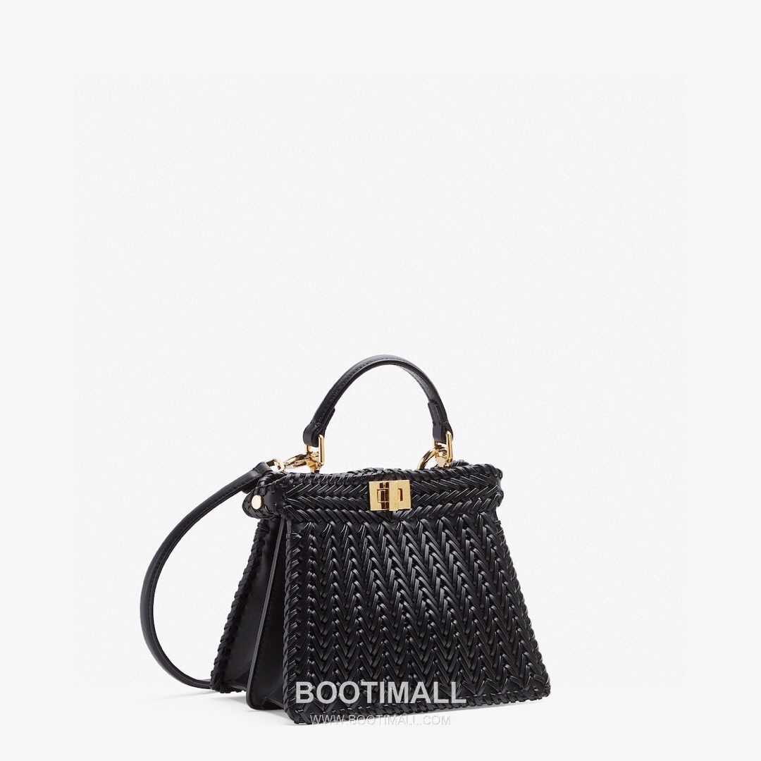 Fendi Peekaboo ISeeU Mini Imported Leather Beige Top Handle Bag 펜디 피카부 아이씨유 미니 수입 가죽 베이지 탑핸들백 20cm 7