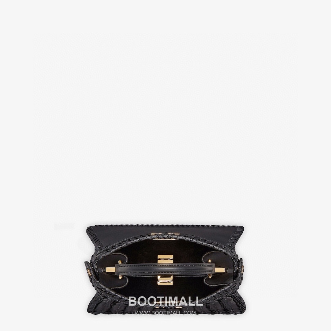 Fendi Peekaboo ISeeU Mini Imported Leather Beige Top Handle Bag 펜디 피카부 아이씨유 미니 수입 가죽 베이지 탑핸들백 20cm 8