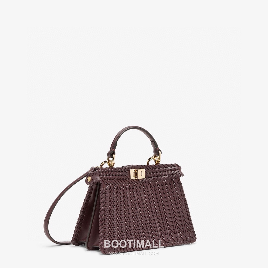 Fendi Peekaboo ISeeU Mini Leather Black Top Handle Bag 펜디 피카부 아이씨유 미니 가죽 블랙 탑핸들백 20cm 4