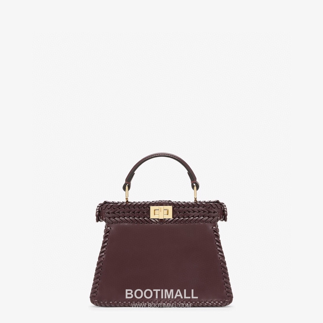 Fendi Peekaboo ISeeU Mini Leather Black Top Handle Bag 펜디 피카부 아이씨유 미니 가죽 블랙 탑핸들백 20cm 5