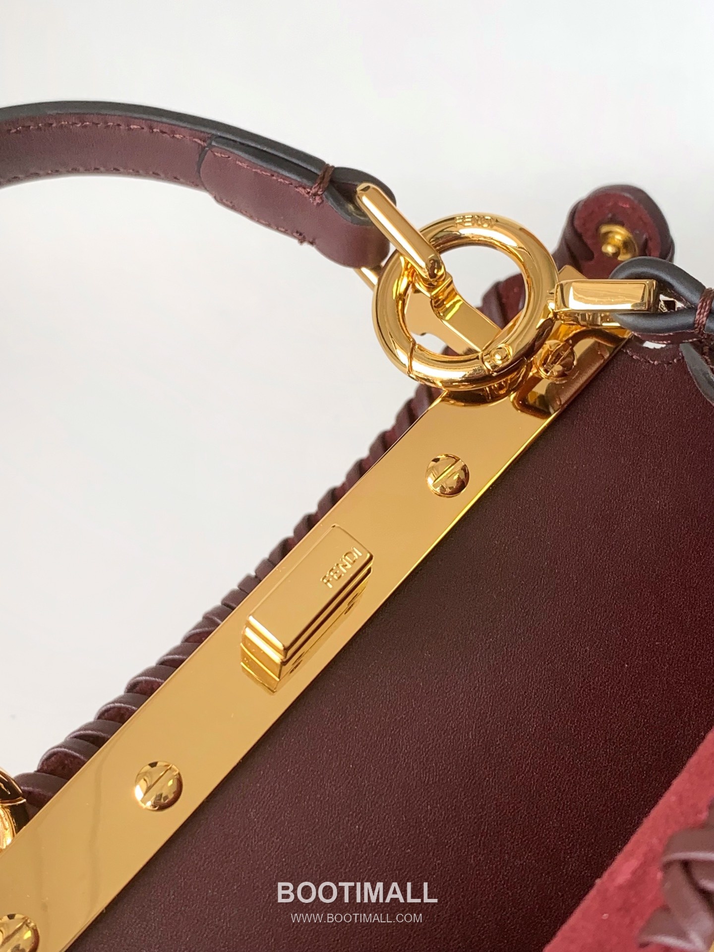 Fendi Peekaboo ISeeU Mini Leather Black Top Handle Bag 펜디 피카부 아이씨유 미니 가죽 블랙 탑핸들백 20cm 15