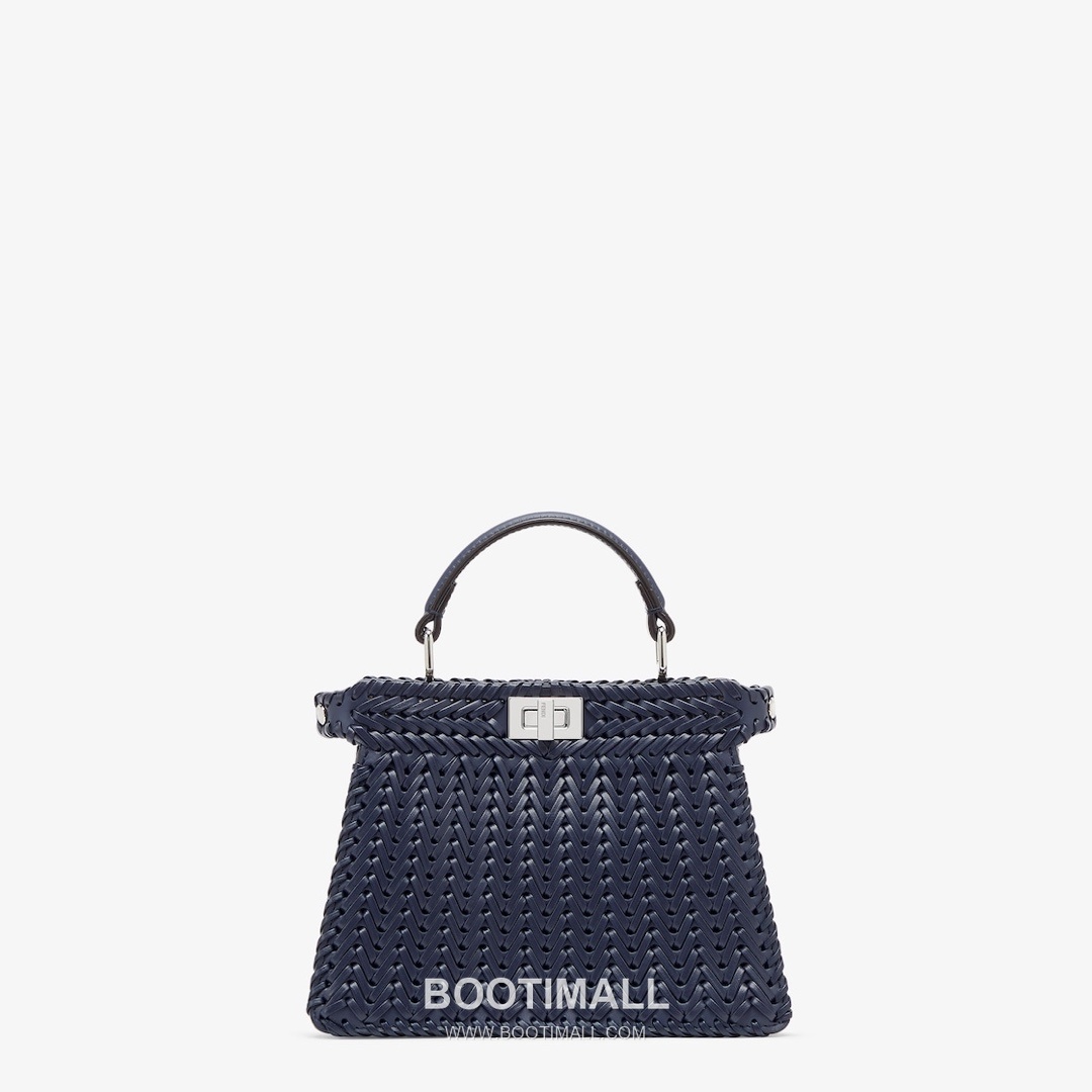 Fendi Peekaboo ISeeU Mini Leather Black Top Handle Bag 펜디 피카부 아이씨유 미니 가죽 블랙 탑핸들백 20cm 3