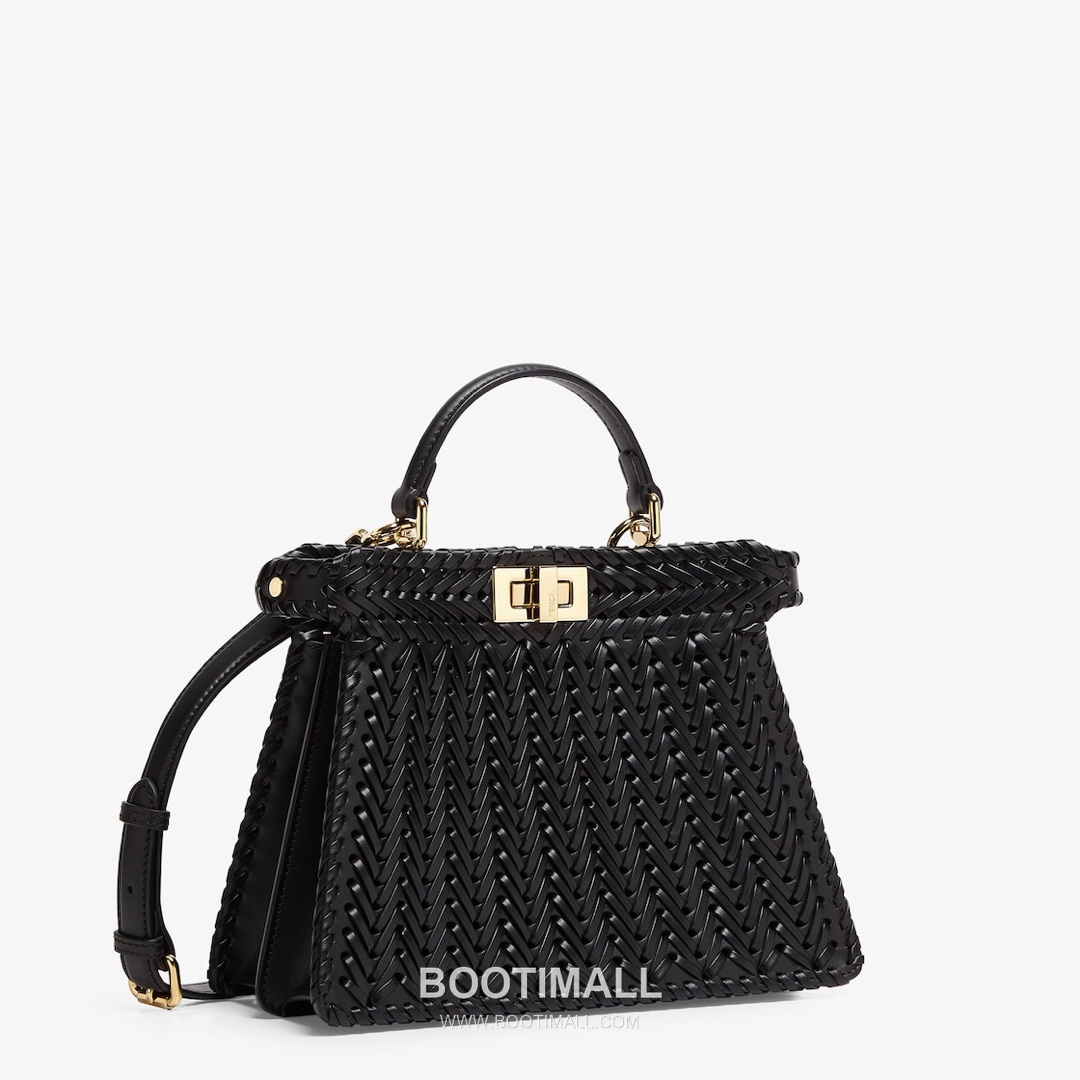 Fendi Peekaboo ISeeU Braided Imported Leather Beige Top Handle Bag 펜디 피카부 아이씨유 브레이디드 수입 가죽 베이지 탑핸들백 27cm 5