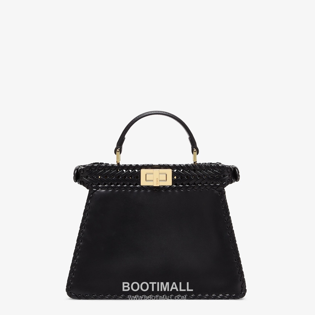 Fendi Peekaboo ISeeU Braided Imported Leather Beige Top Handle Bag 펜디 피카부 아이씨유 브레이디드 수입 가죽 베이지 탑핸들백 27cm 6