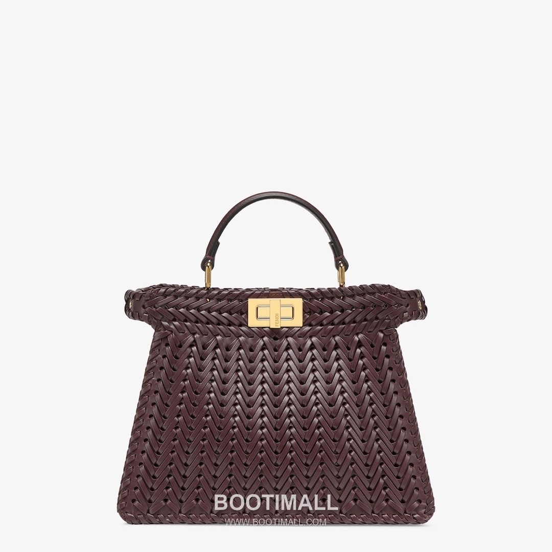 Fendi Peekaboo ISeeU Braided Imported Leather Top Handle Bag 펜디 피카부 아이씨유 브레이디드 수입 가죽 탑핸들백 27cm 1