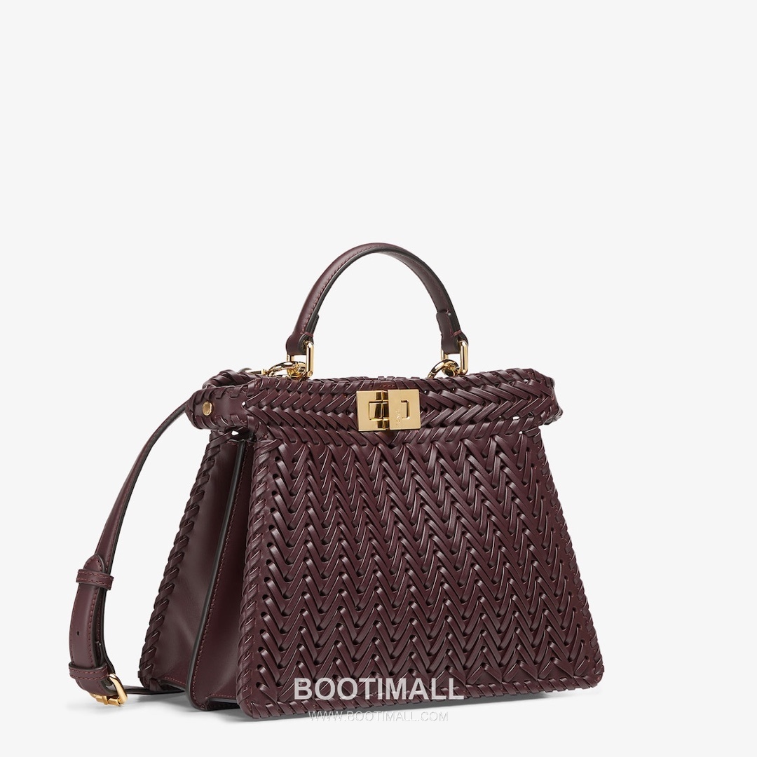 Fendi Peekaboo ISeeU Braided Imported Leather Top Handle Bag 펜디 피카부 아이씨유 브레이디드 수입 가죽 탑핸들백 27cm 2