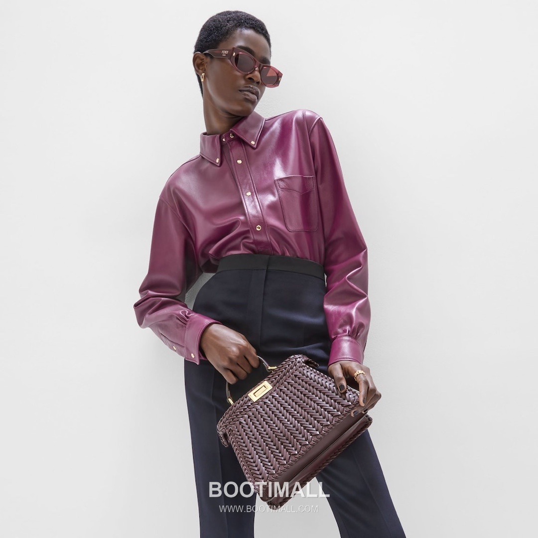 Fendi Peekaboo ISeeU Braided Imported Leather Top Handle Bag 펜디 피카부 아이씨유 브레이디드 수입 가죽 탑핸들백 27cm 6