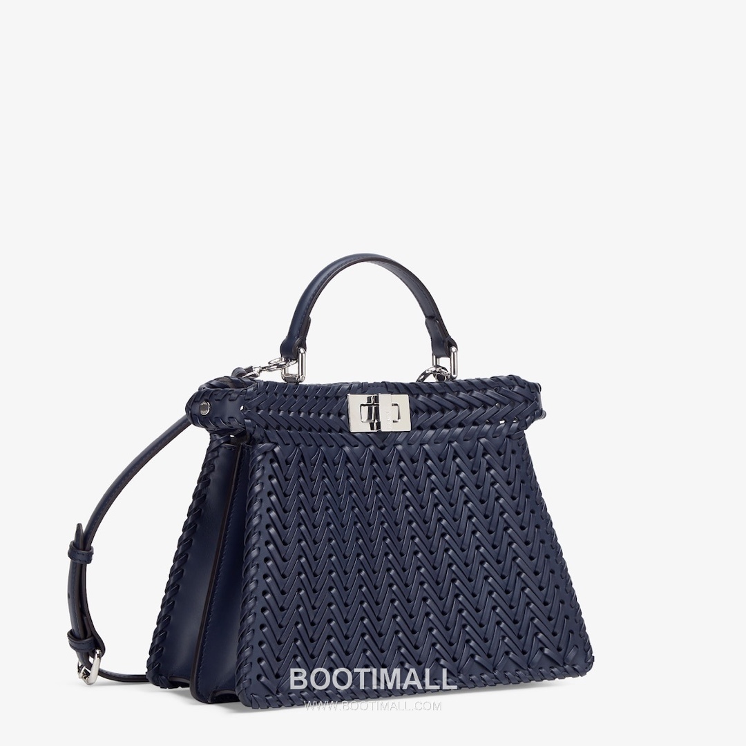 Fendi Peekaboo ISeeU Braided Imported Leather Beige Top Handle Bag 펜디 피카부 아이씨유 브레이디드 수입 가죽 베이지 탑핸들백 27cm 2