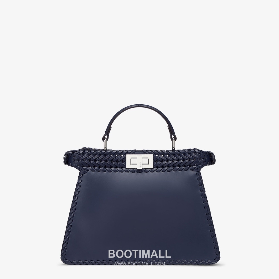 Fendi Peekaboo ISeeU Braided Imported Leather Beige Top Handle Bag 펜디 피카부 아이씨유 브레이디드 수입 가죽 베이지 탑핸들백 27cm 3