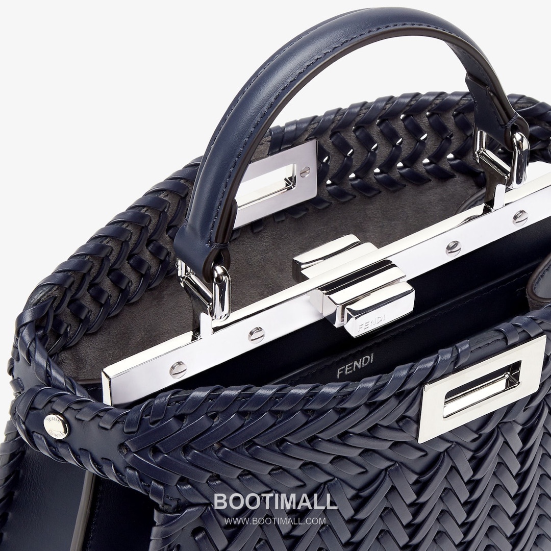 Fendi Peekaboo ISeeU Braided Imported Leather Beige Top Handle Bag 펜디 피카부 아이씨유 브레이디드 수입 가죽 베이지 탑핸들백 27cm 5