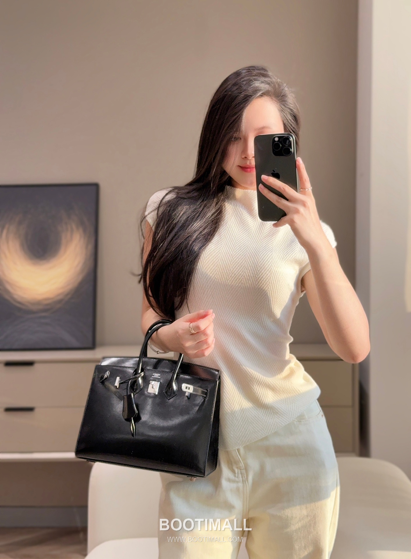 Hermes Birkin 25 Box Calf Black Top Handle Bag 에르메스 버킨 25 박스 카프 블랙 탑핸들백 25cm 3