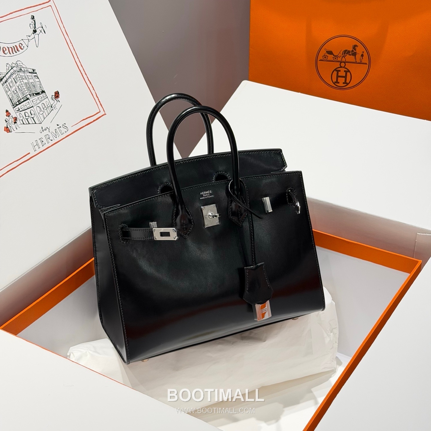 Hermes Birkin 25 Box Calf Black Top Handle Bag 에르메스 버킨 25 박스 카프 블랙 탑핸들백 25cm 15