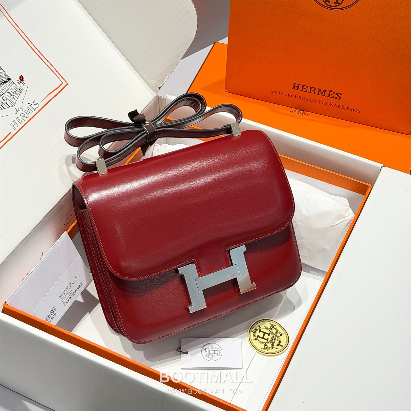 Hermes Constance 24 Box Calf Red Shoulder Bag 에르메스 콘스탄스 24 박스 카프 레드 숄더백 24cm 1