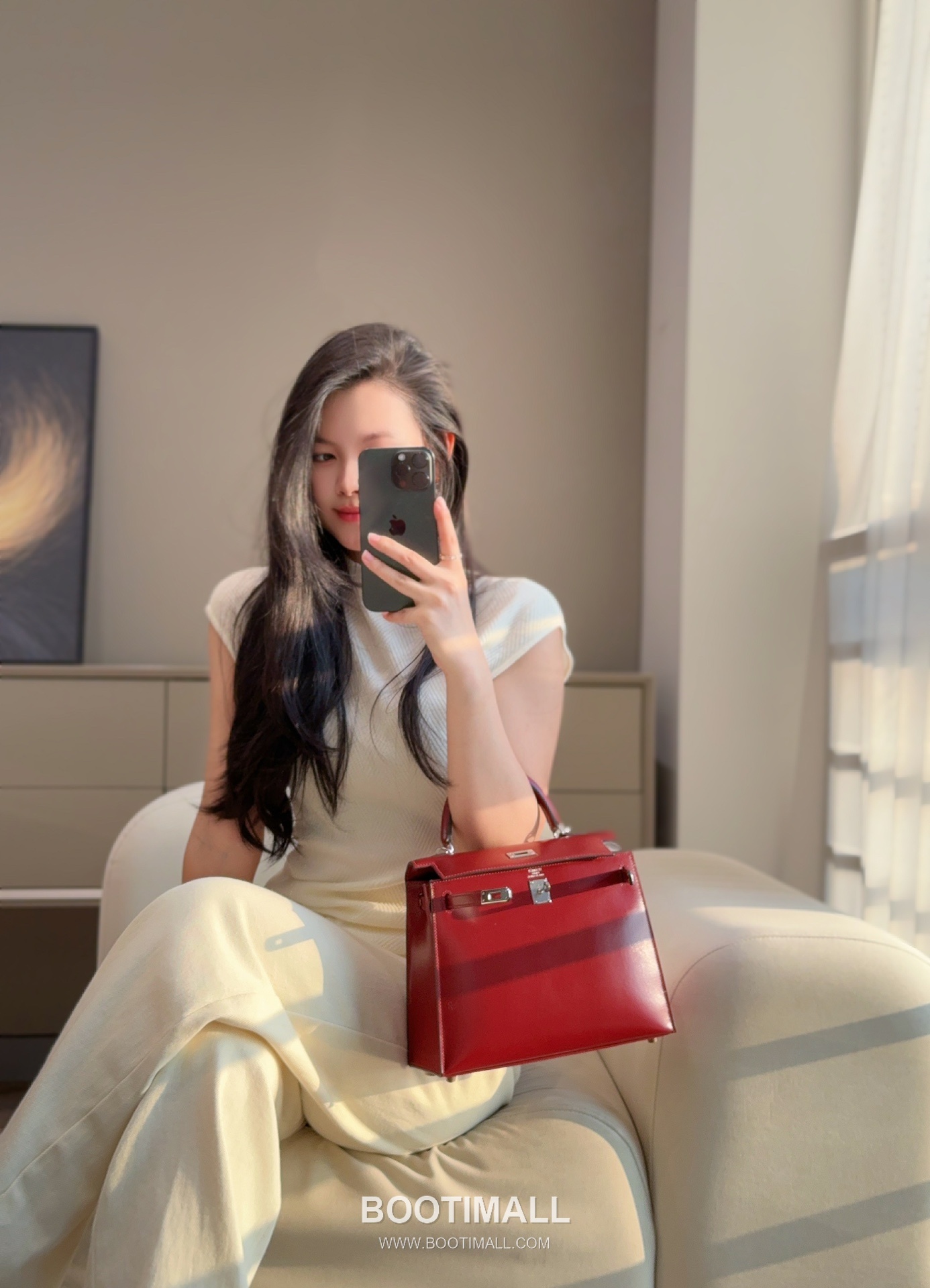 Hermes Kelly 25 Box Calf Red Top Handle Bag 에르메스 켈리 25 박스 카프 레드 탑핸들백 25cm 4