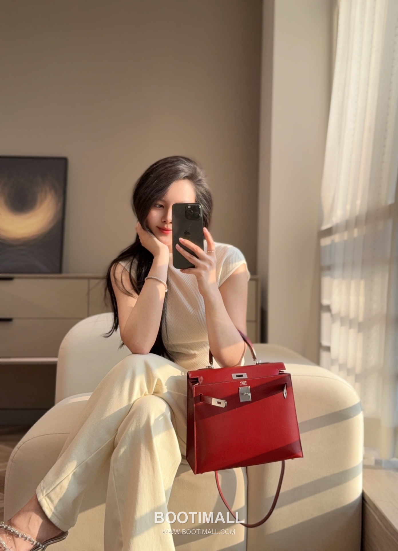 Hermes Kelly 28 Box Calf Red Top Handle Bag 에르메스 켈리 28 박스 카프 레드 탑핸들백 28cm 1