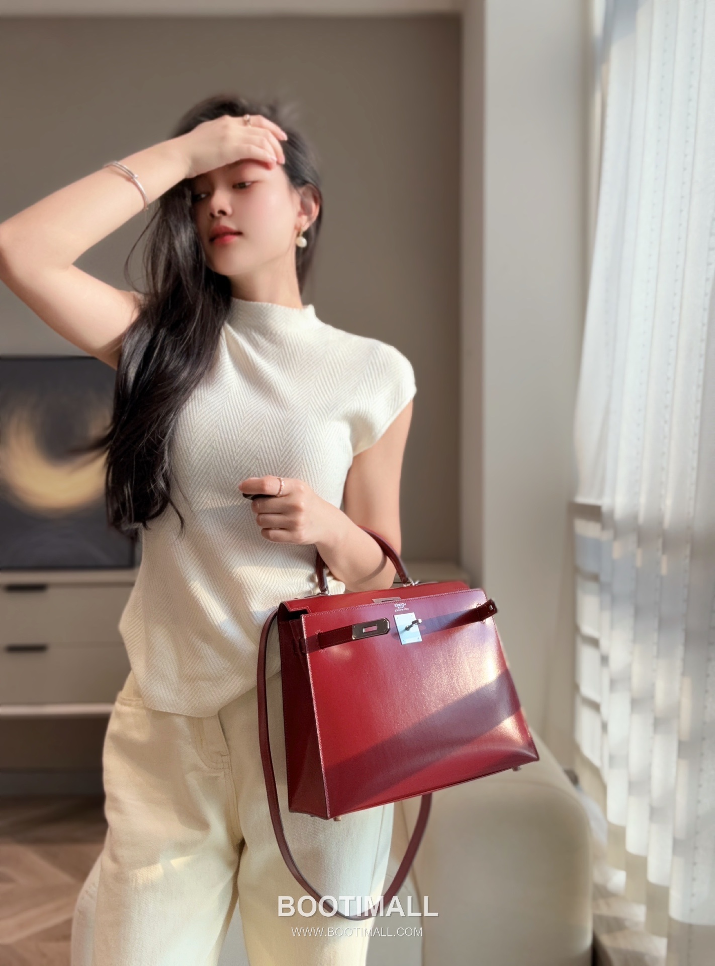 Hermes Kelly 28 Box Calf Red Top Handle Bag 에르메스 켈리 28 박스 카프 레드 탑핸들백 28cm 3