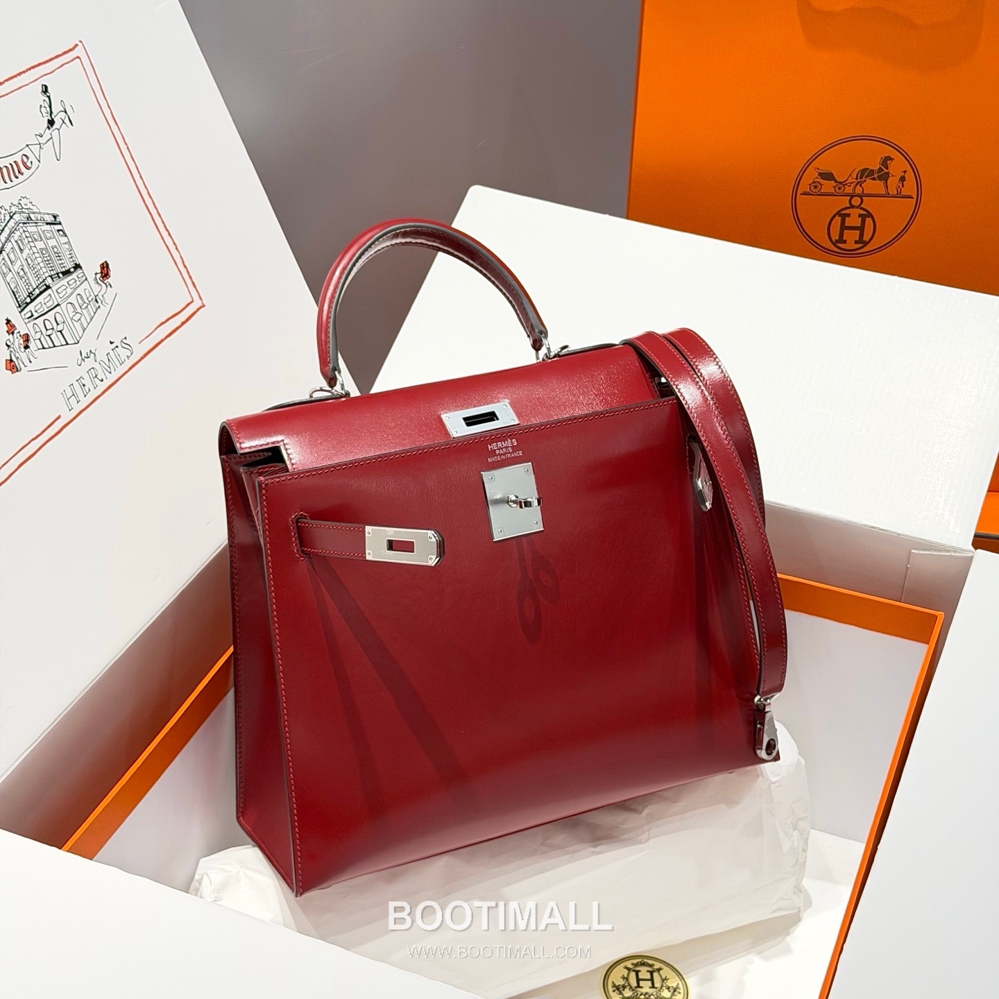 Hermes Kelly 28 Box Calf Red Top Handle Bag 에르메스 켈리 28 박스 카프 레드 탑핸들백 28cm 14