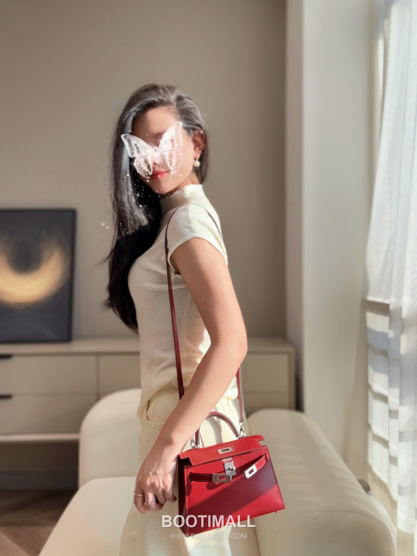 Hermes Mini Kelly II 19 Box Calf Red Top Handle Bag 에르메스 미니 켈리 II 19 박스 카프 레드 탑핸들백 19cm 5