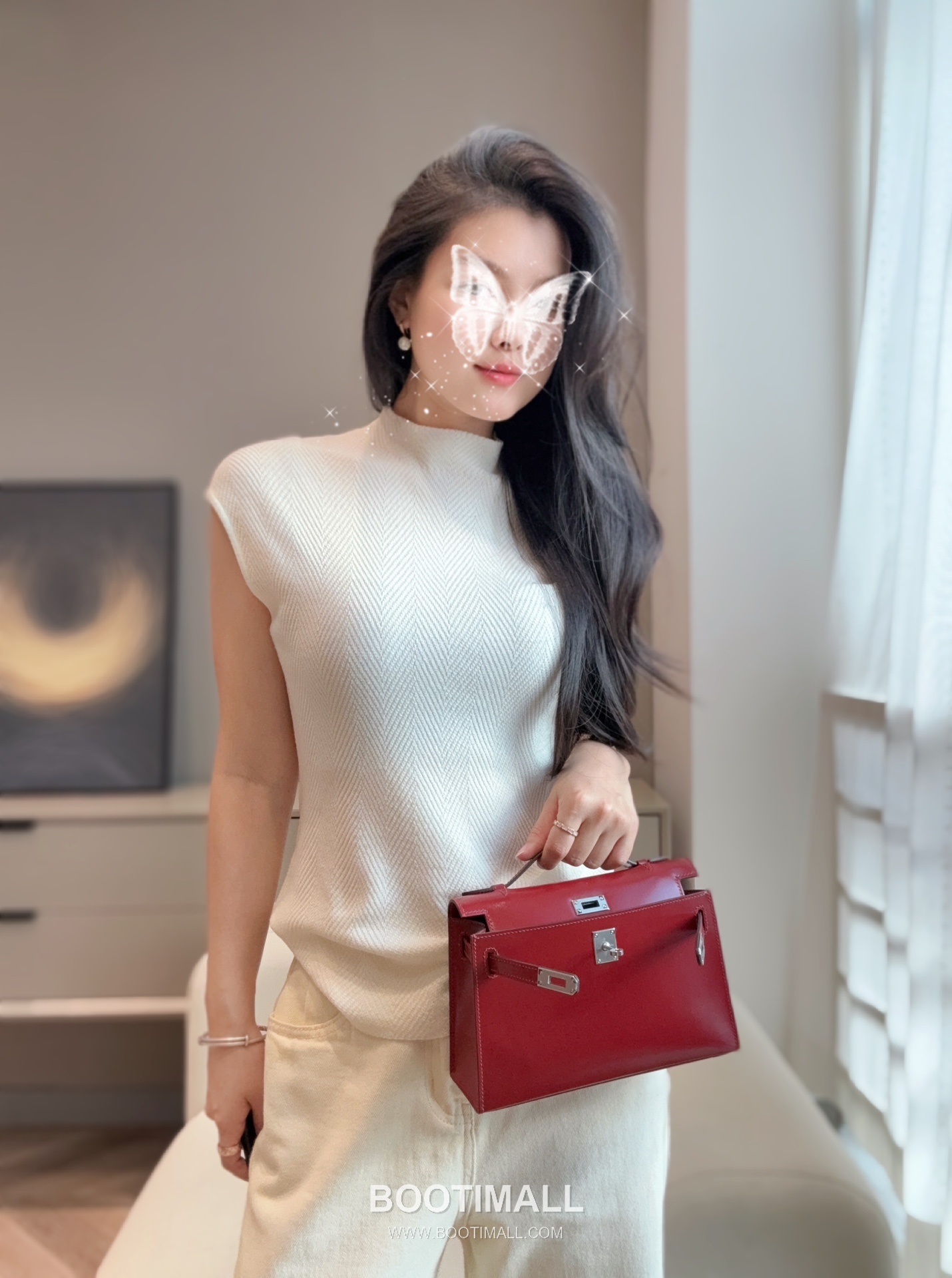 Hermes Mini Kelly 22 Box Calf Red Top Handle Bag 에르메스 미니 켈리 22 박스 카프 레드 탑핸들백 22cm 1