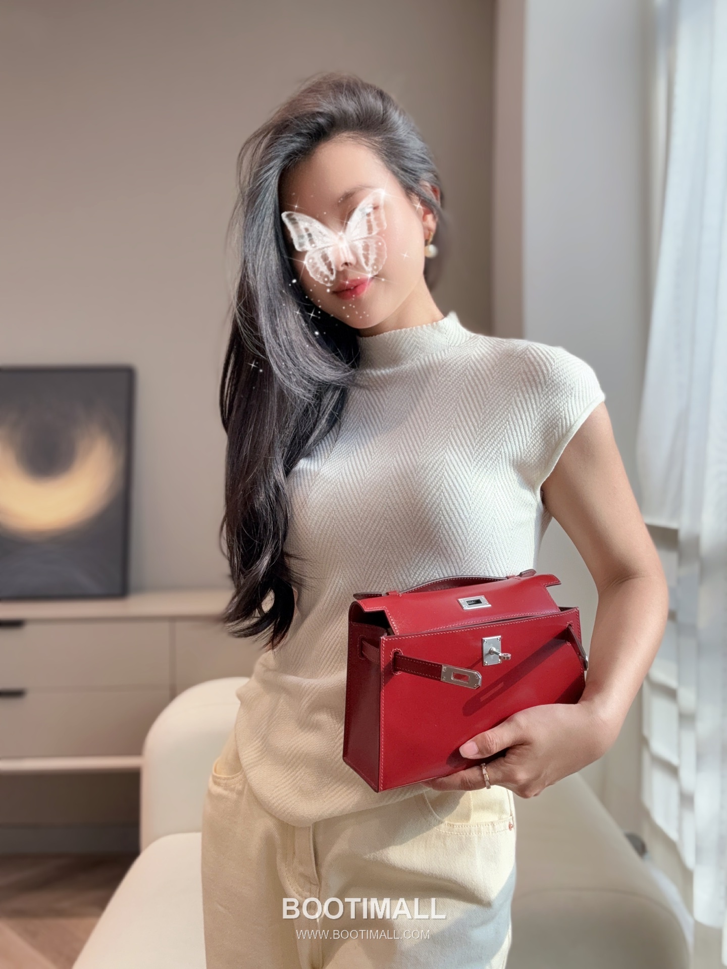 Hermes Mini Kelly 22 Box Calf Red Top Handle Bag 에르메스 미니 켈리 22 박스 카프 레드 탑핸들백 22cm 2