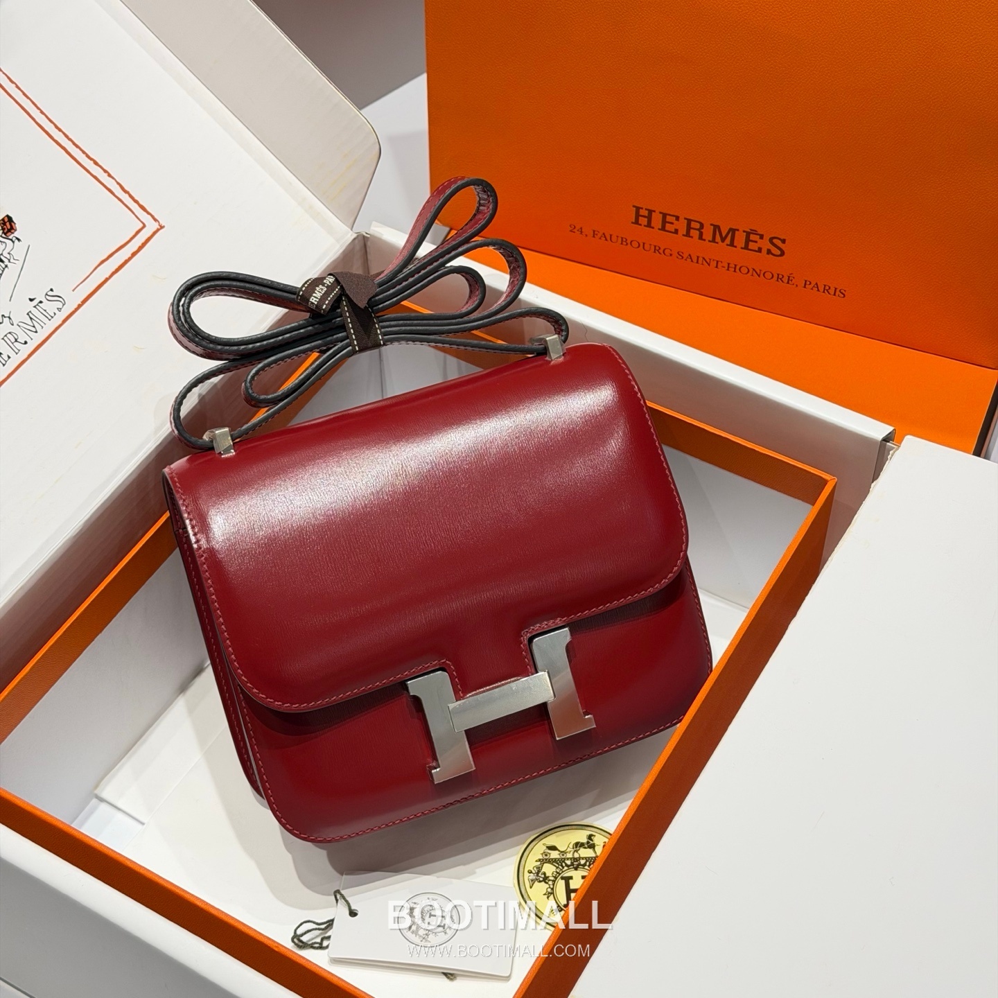 Hermes Constance 19 Box Calf Red Shoulder Bag 에르메스 콘스탄스 19 박스 카프 레드 숄더백 19cm 7