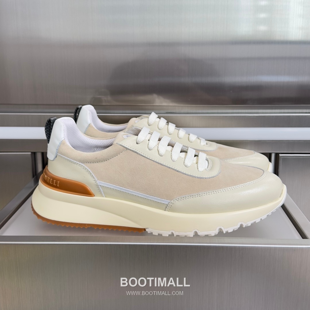 Brunello Cucinelli Cotton Knit Calfskin Platform Lambskin Rubber Black Sneakers 브루넬로 쿠치넬리 코튼 니트 카프스킨 플랫폼 램스킨 러버 블랙 스니커즈 1