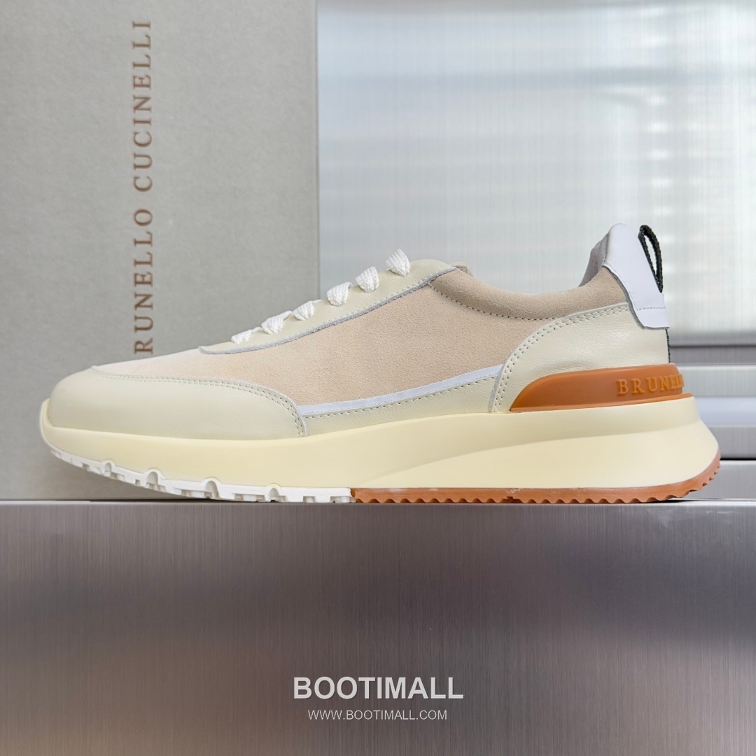 Brunello Cucinelli Cotton Knit Calfskin Platform Lambskin Rubber Black Sneakers 브루넬로 쿠치넬리 코튼 니트 카프스킨 플랫폼 램스킨 러버 블랙 스니커즈 2