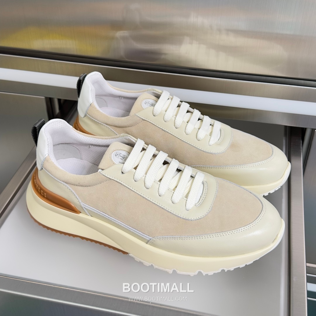 Brunello Cucinelli Cotton Knit Calfskin Platform Lambskin Rubber Black Sneakers 브루넬로 쿠치넬리 코튼 니트 카프스킨 플랫폼 램스킨 러버 블랙 스니커즈 3