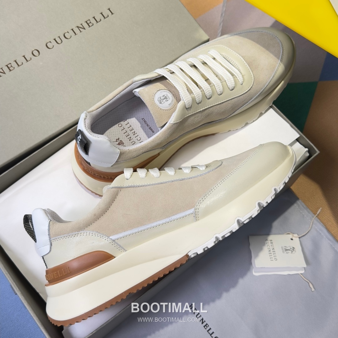 Brunello Cucinelli Cotton Knit Calfskin Platform Lambskin Rubber Black Sneakers 브루넬로 쿠치넬리 코튼 니트 카프스킨 플랫폼 램스킨 러버 블랙 스니커즈 4