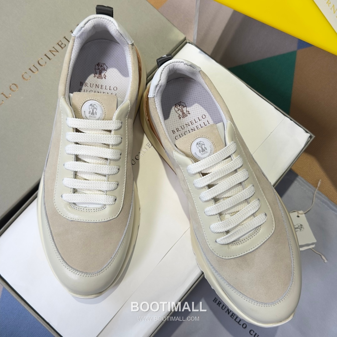 Brunello Cucinelli Cotton Knit Calfskin Platform Lambskin Rubber Black Sneakers 브루넬로 쿠치넬리 코튼 니트 카프스킨 플랫폼 램스킨 러버 블랙 스니커즈 5