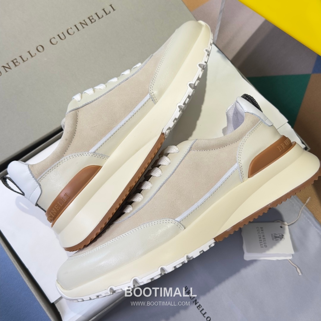 Brunello Cucinelli Cotton Knit Calfskin Platform Lambskin Rubber Black Sneakers 브루넬로 쿠치넬리 코튼 니트 카프스킨 플랫폼 램스킨 러버 블랙 스니커즈 6