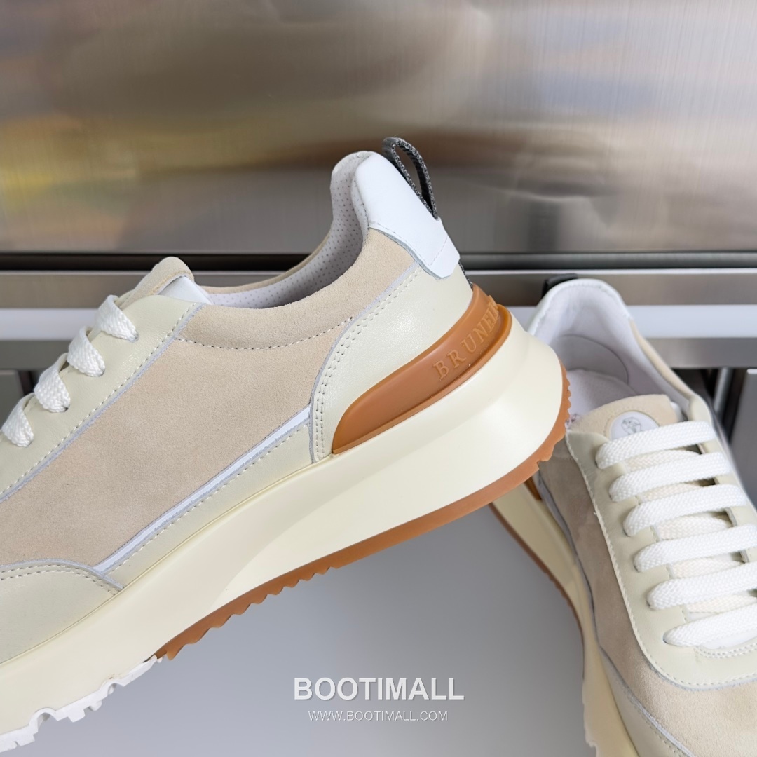 Brunello Cucinelli Cotton Knit Calfskin Platform Lambskin Rubber Black Sneakers 브루넬로 쿠치넬리 코튼 니트 카프스킨 플랫폼 램스킨 러버 블랙 스니커즈 7