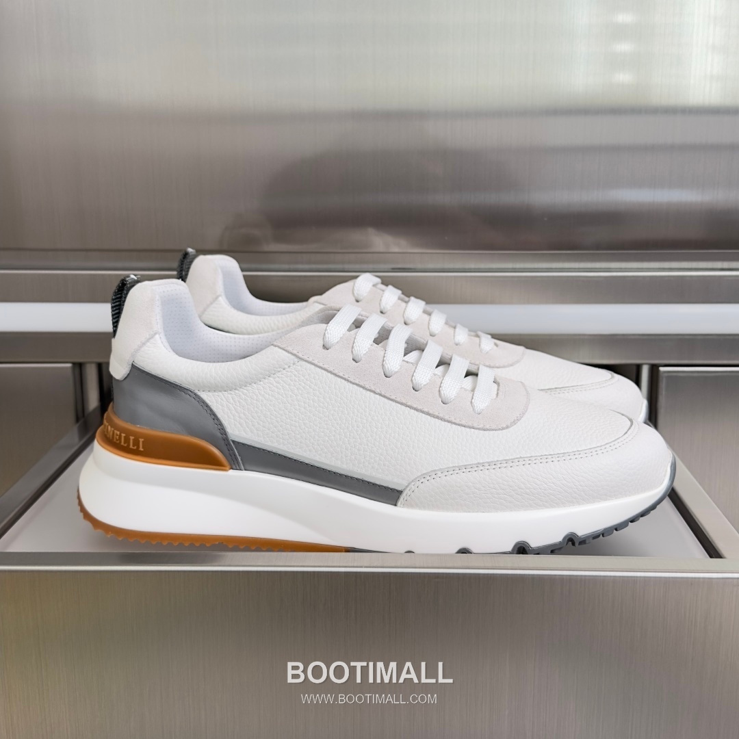 Brunello Cucinelli Cotton Knit Calfskin Platform Lambskin Rubber Black Sneakers 브루넬로 쿠치넬리 코튼 니트 카프스킨 플랫폼 램스킨 러버 블랙 스니커즈 1