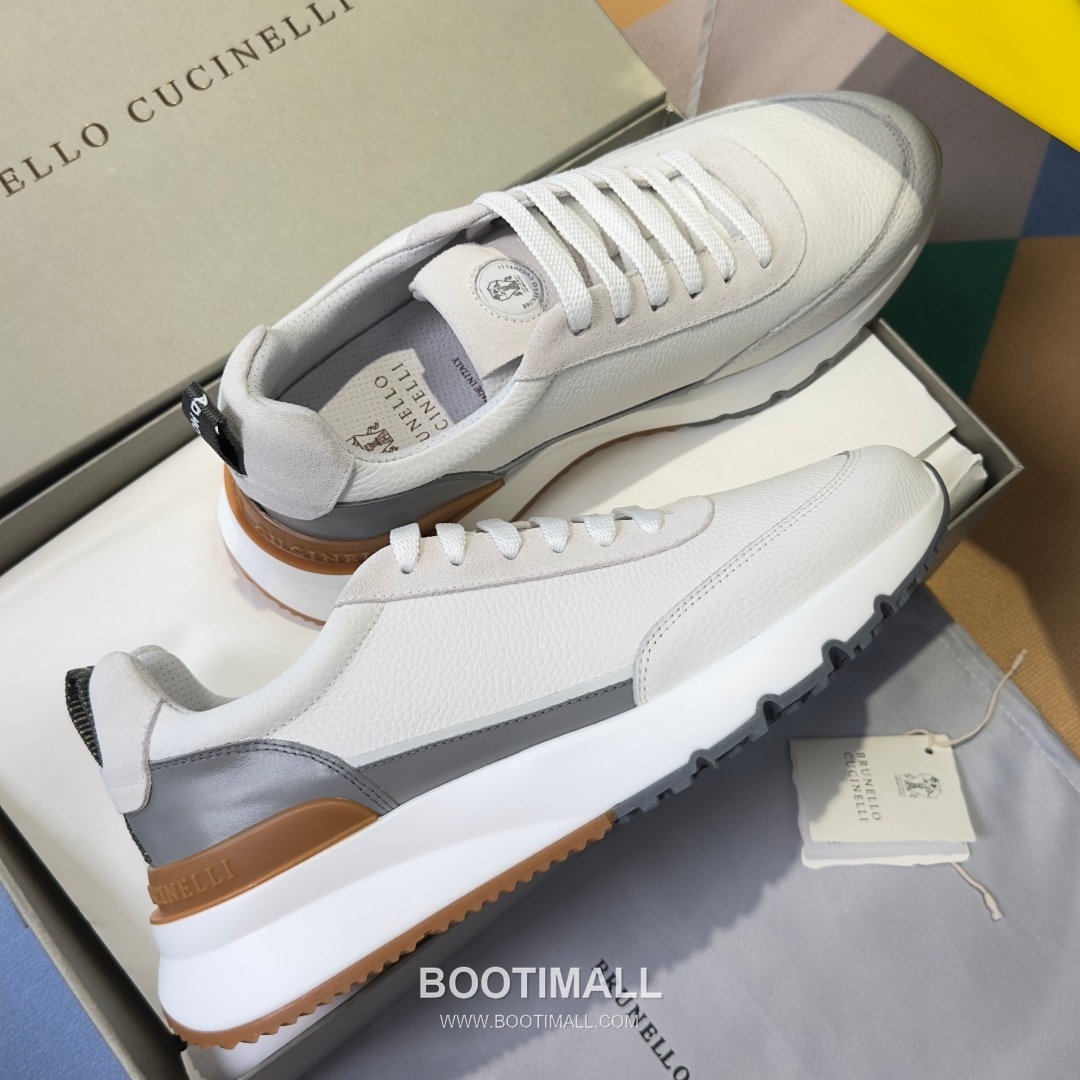 Brunello Cucinelli Cotton Knit Calfskin Platform Lambskin Rubber Black Sneakers 브루넬로 쿠치넬리 코튼 니트 카프스킨 플랫폼 램스킨 러버 블랙 스니커즈 4