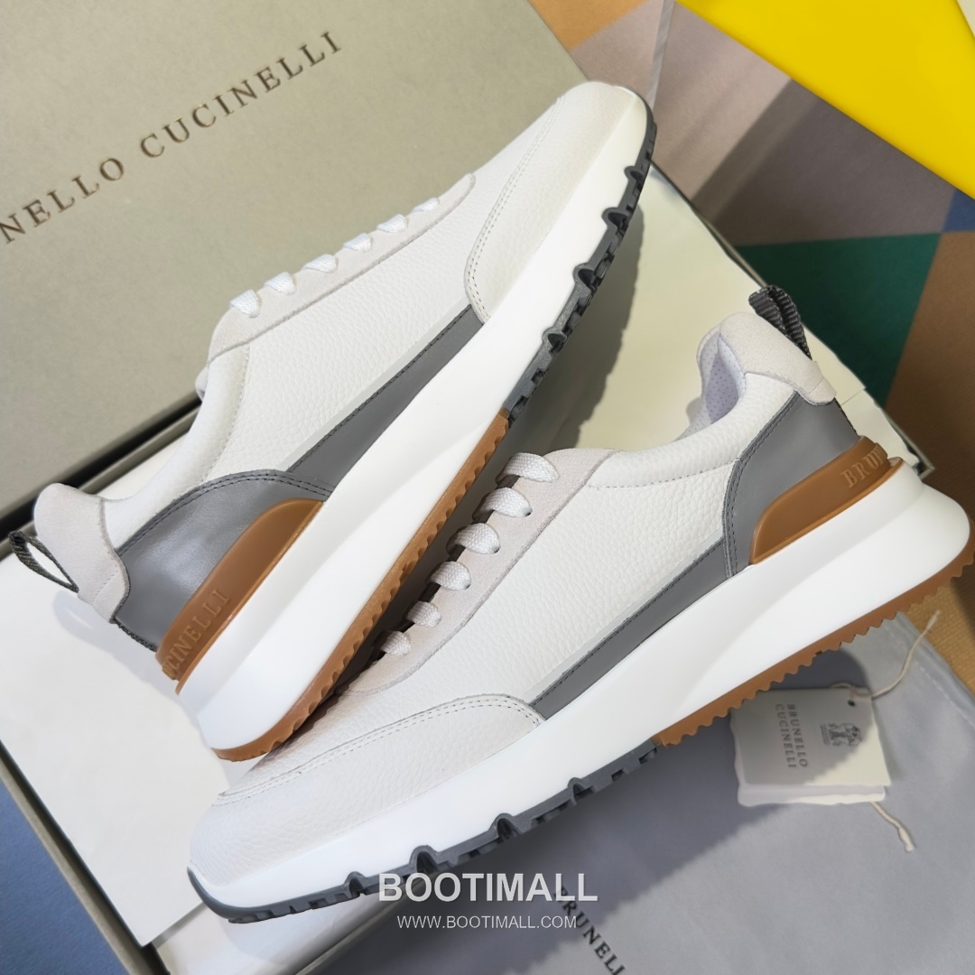 Brunello Cucinelli Cotton Knit Calfskin Platform Lambskin Rubber Black Sneakers 브루넬로 쿠치넬리 코튼 니트 카프스킨 플랫폼 램스킨 러버 블랙 스니커즈 6