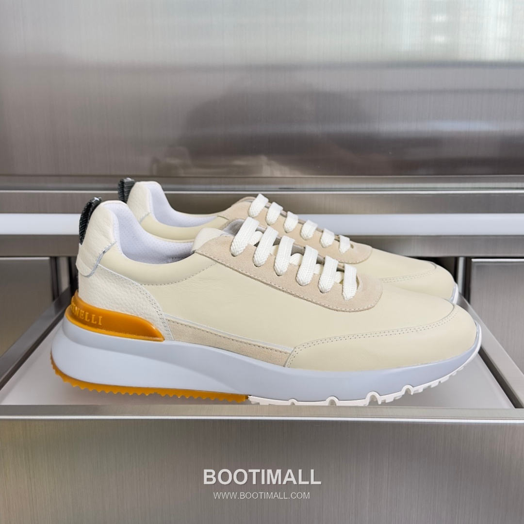 Brunello Cucinelli Cotton Knit Calfskin Platform Lambskin Rubber Black Sneakers 브루넬로 쿠치넬리 코튼 니트 카프스킨 플랫폼 램스킨 러버 블랙 스니커즈 1