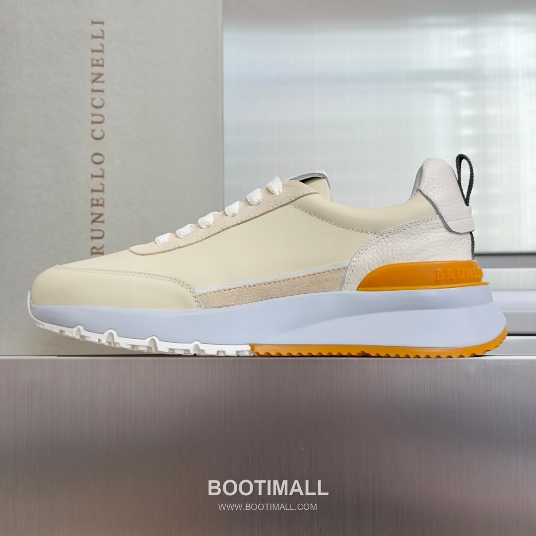 Brunello Cucinelli Cotton Knit Calfskin Platform Lambskin Rubber Black Sneakers 브루넬로 쿠치넬리 코튼 니트 카프스킨 플랫폼 램스킨 러버 블랙 스니커즈 2