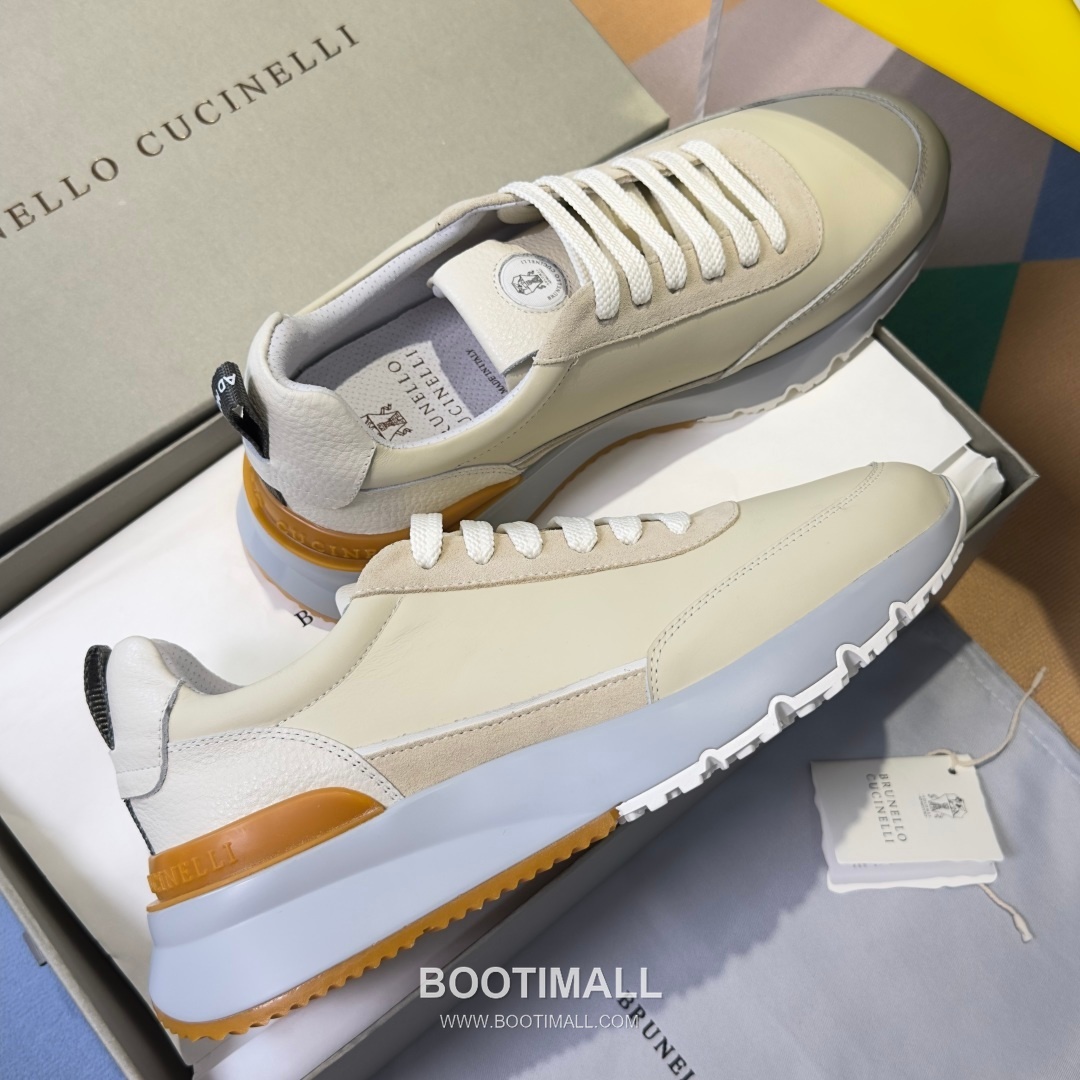 Brunello Cucinelli Cotton Knit Calfskin Platform Lambskin Rubber Black Sneakers 브루넬로 쿠치넬리 코튼 니트 카프스킨 플랫폼 램스킨 러버 블랙 스니커즈 4