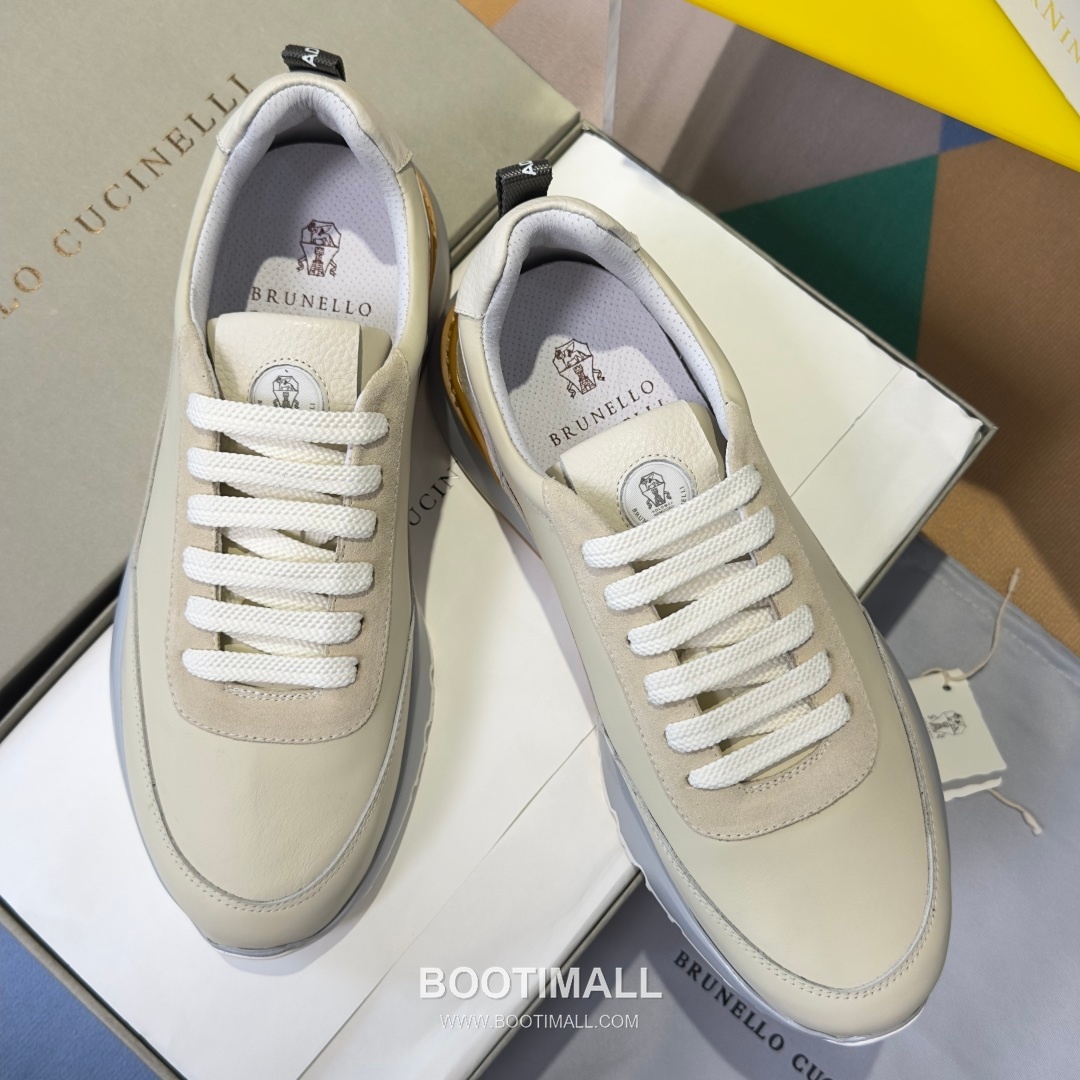 Brunello Cucinelli Cotton Knit Calfskin Platform Lambskin Rubber Black Sneakers 브루넬로 쿠치넬리 코튼 니트 카프스킨 플랫폼 램스킨 러버 블랙 스니커즈 5