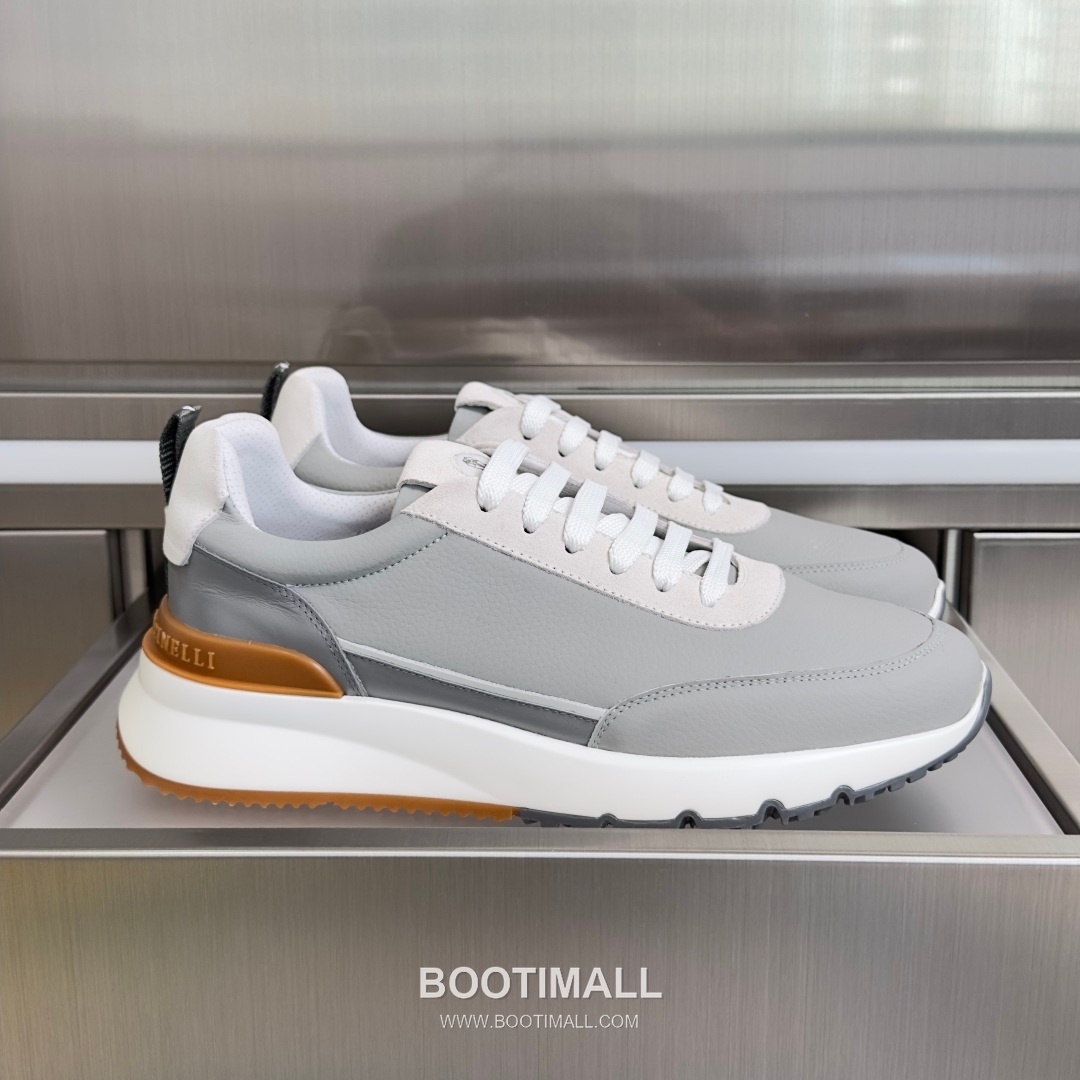 Brunello Cucinelli Cotton Knit Calfskin Platform Lambskin Rubber Black Sneakers 브루넬로 쿠치넬리 코튼 니트 카프스킨 플랫폼 램스킨 러버 블랙 스니커즈 1