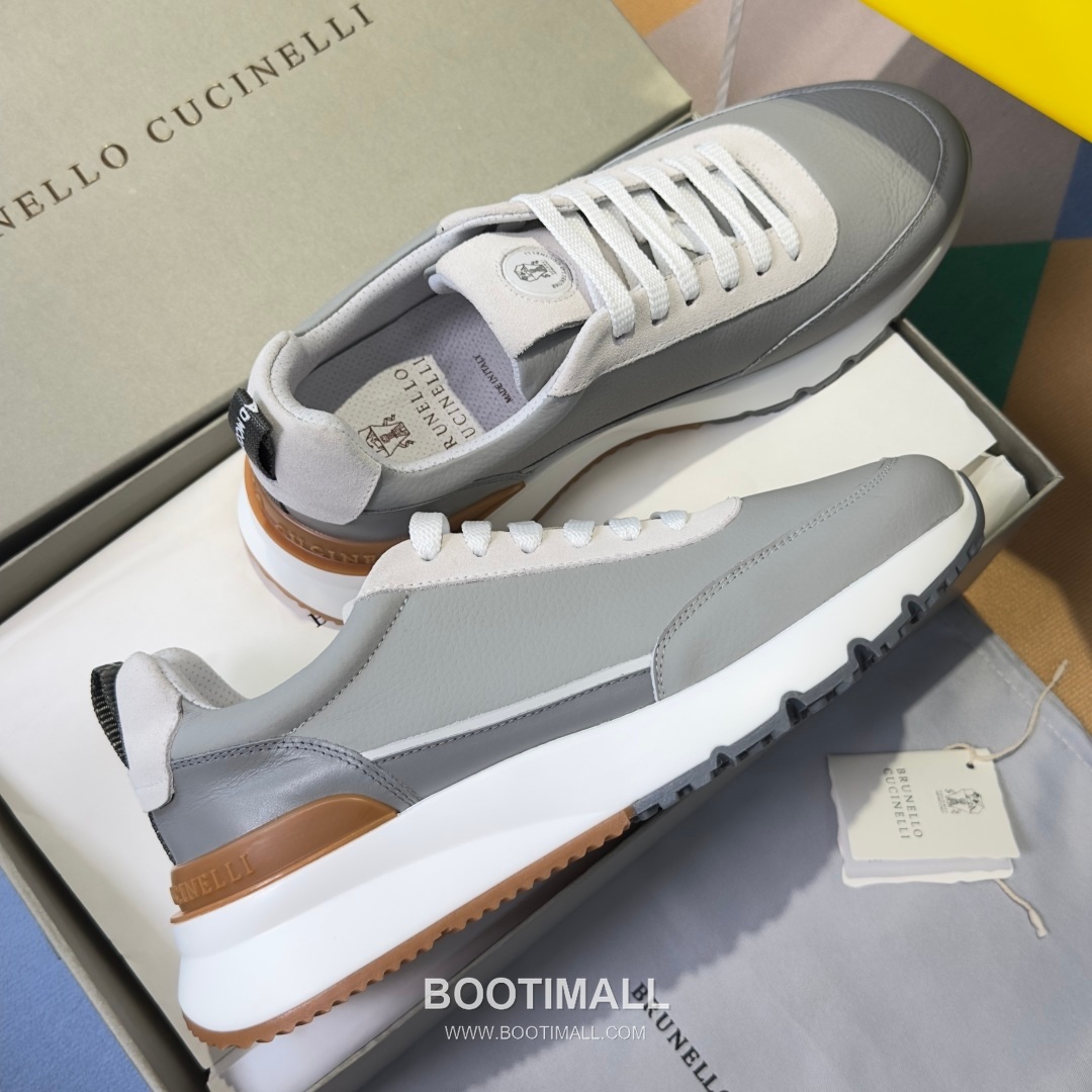 Brunello Cucinelli Cotton Knit Calfskin Platform Lambskin Rubber Black Sneakers 브루넬로 쿠치넬리 코튼 니트 카프스킨 플랫폼 램스킨 러버 블랙 스니커즈 4